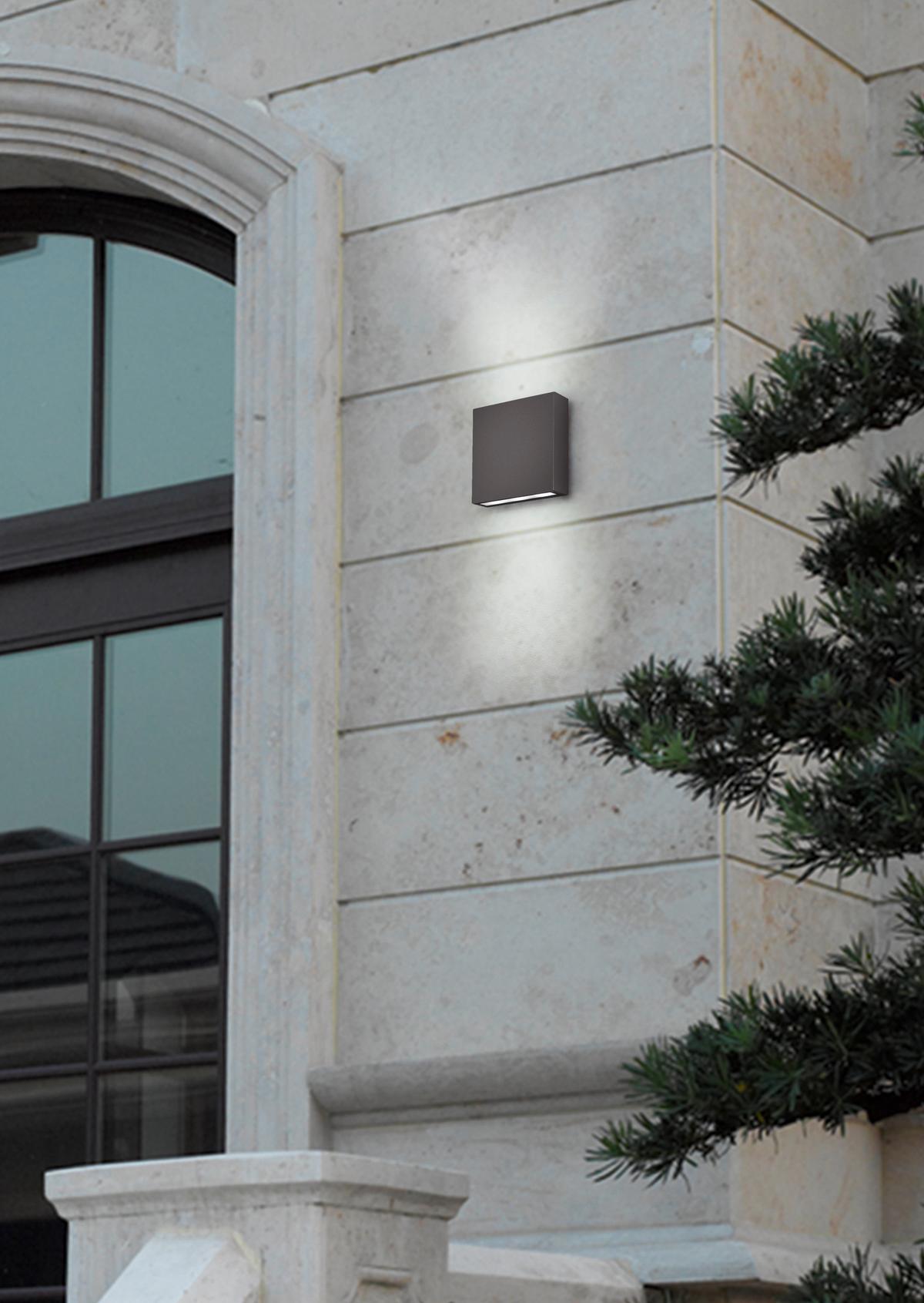 Außenwandleuchte Thames in Anthrazit max. 3 Watt - Anthrazit, Basics, Metall (15/15/5cm) - Trio Leuchten