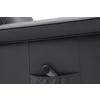 RELAXZETEL CARLO - Antraciet/Zwart, Konventionell, Leer/Hout (77/103/84cm) - Mömax