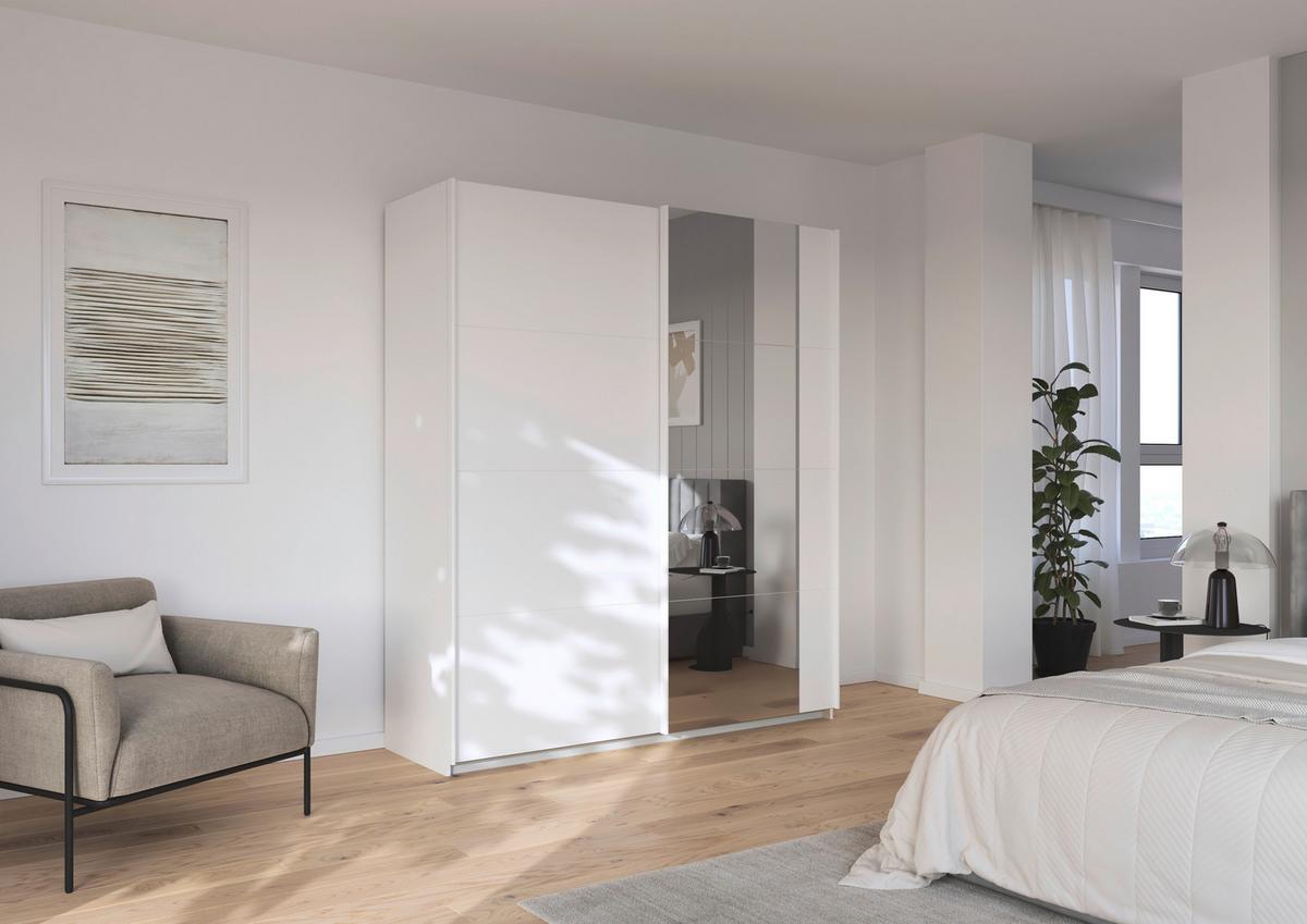 Schwebetürenschrank Scala Weiß - Weiß, MODERN, Holzwerkstoff/Metall (181/210/57cm) - Rauch Möbel