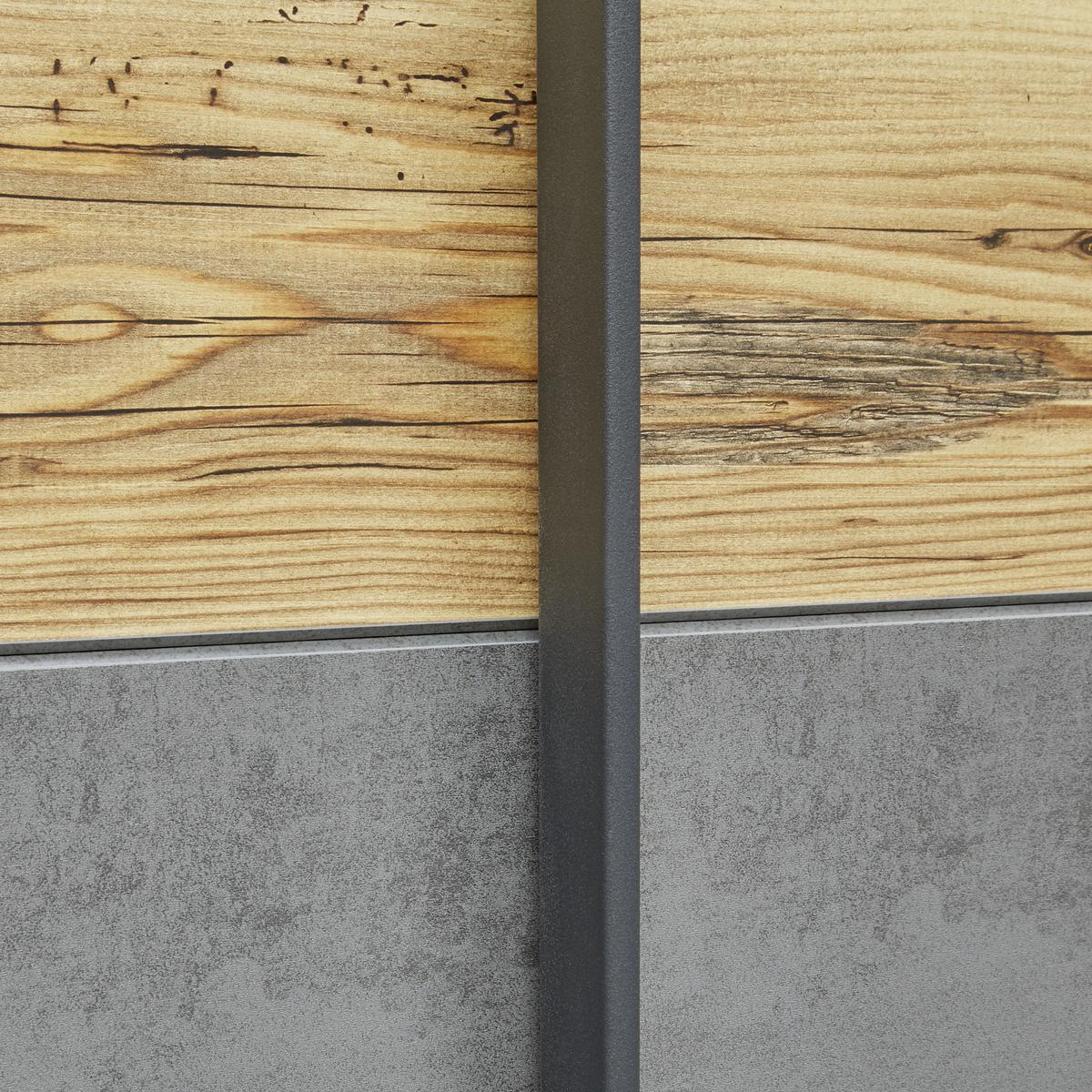 Ormar S Kliznim Vratima Alicante - siva/boje smreke, Moderno, drvni materijal/metal (270/210/60cm) - Modern Living