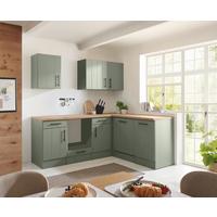 Küchenleerblock Anton o. Geräte Wildeiche/Schilfgrün - Schilfgrün/Wildeiche, Trend, Holzwerkstoff/Metall (220cm) - Respekta