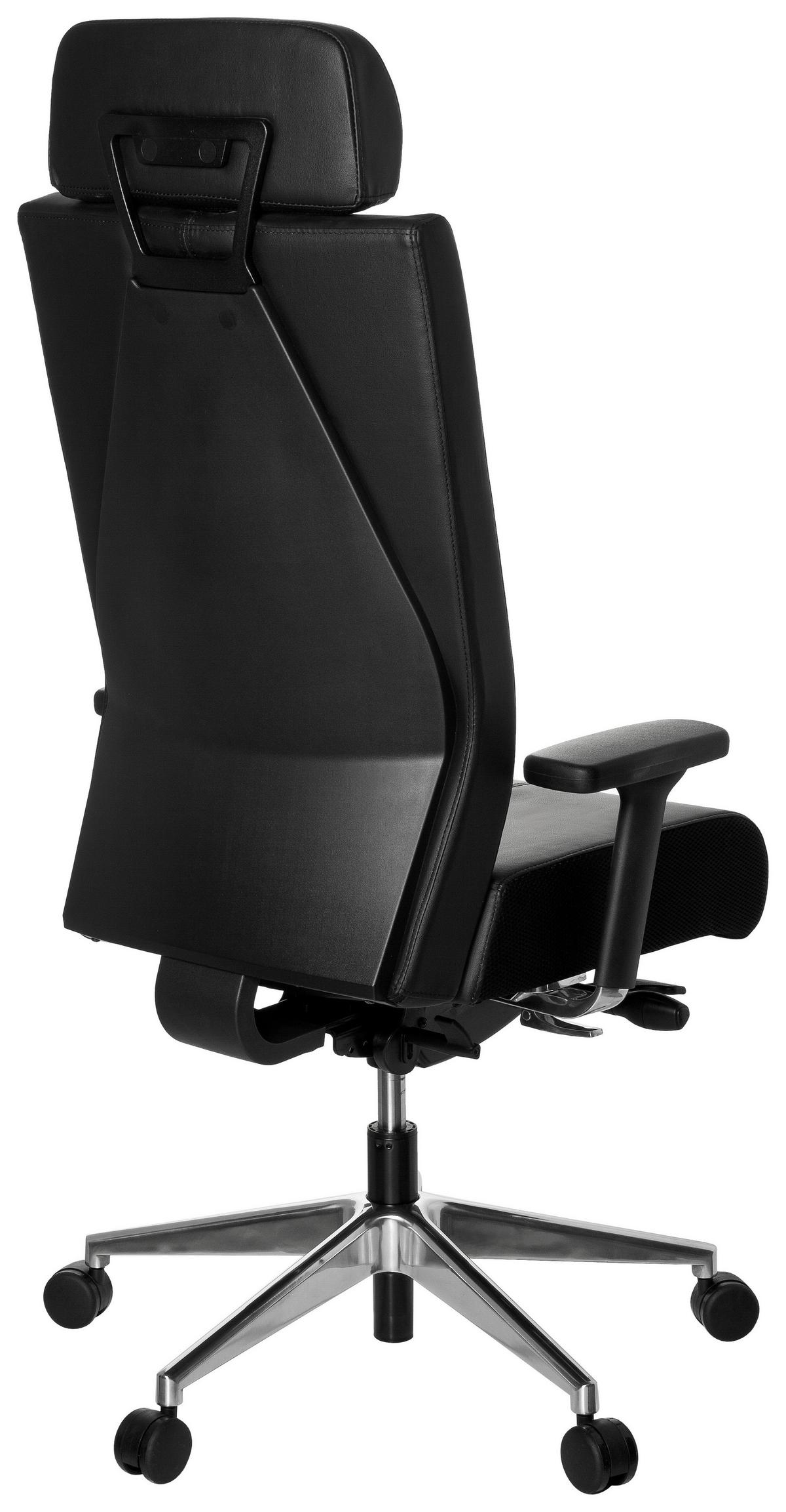 Pisarniški Stol Pro-tec Xxl, Črna - srebrne barve/črna, Moderno, kovina/umetna masa (59/138/49cm) - MID.YOU