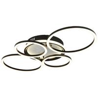 Stropna Led-svetilka Gustav - srebrne barve/črna, Moderno, kovina/umetna masa (72,2/51,7/10cm) - Mömax