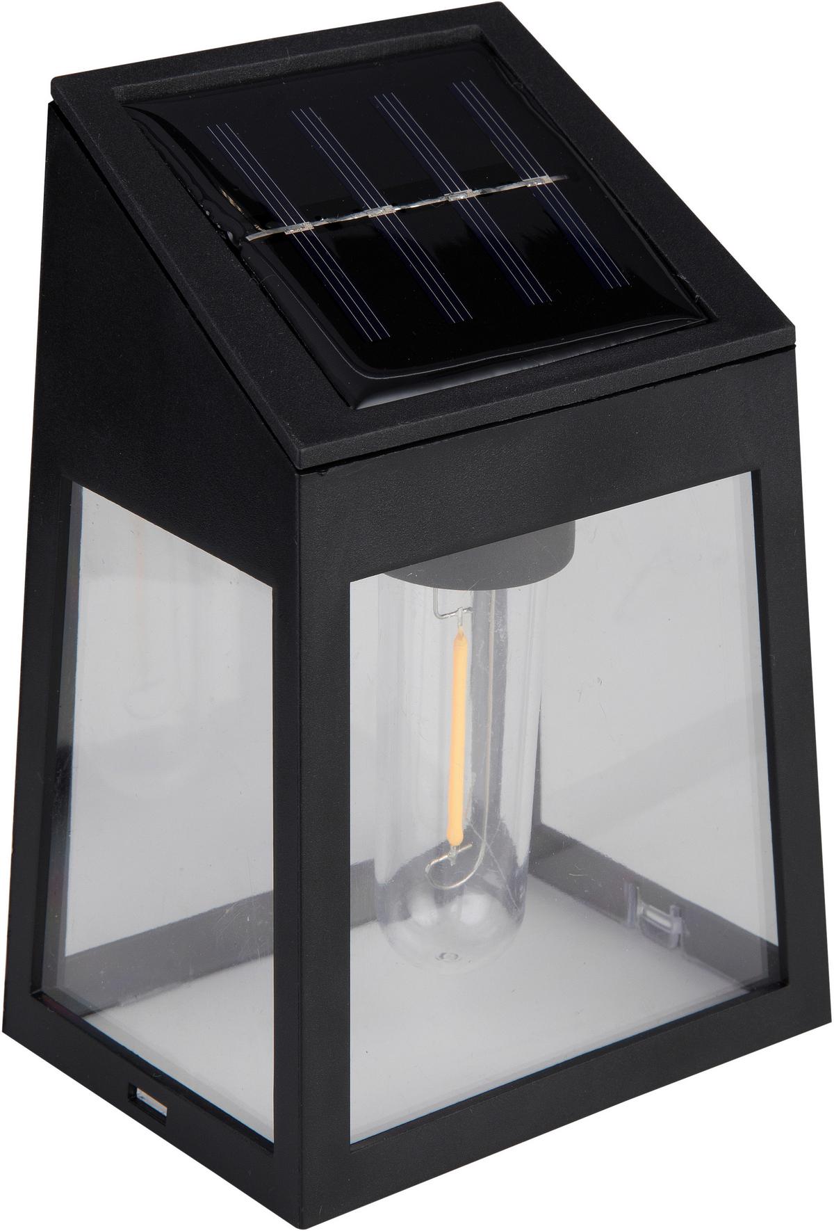 Solarleuchte Dilara in Schwarz - Schwarz, Modern, Kunststoff (9,3/6,5/13cm) - Modern Living