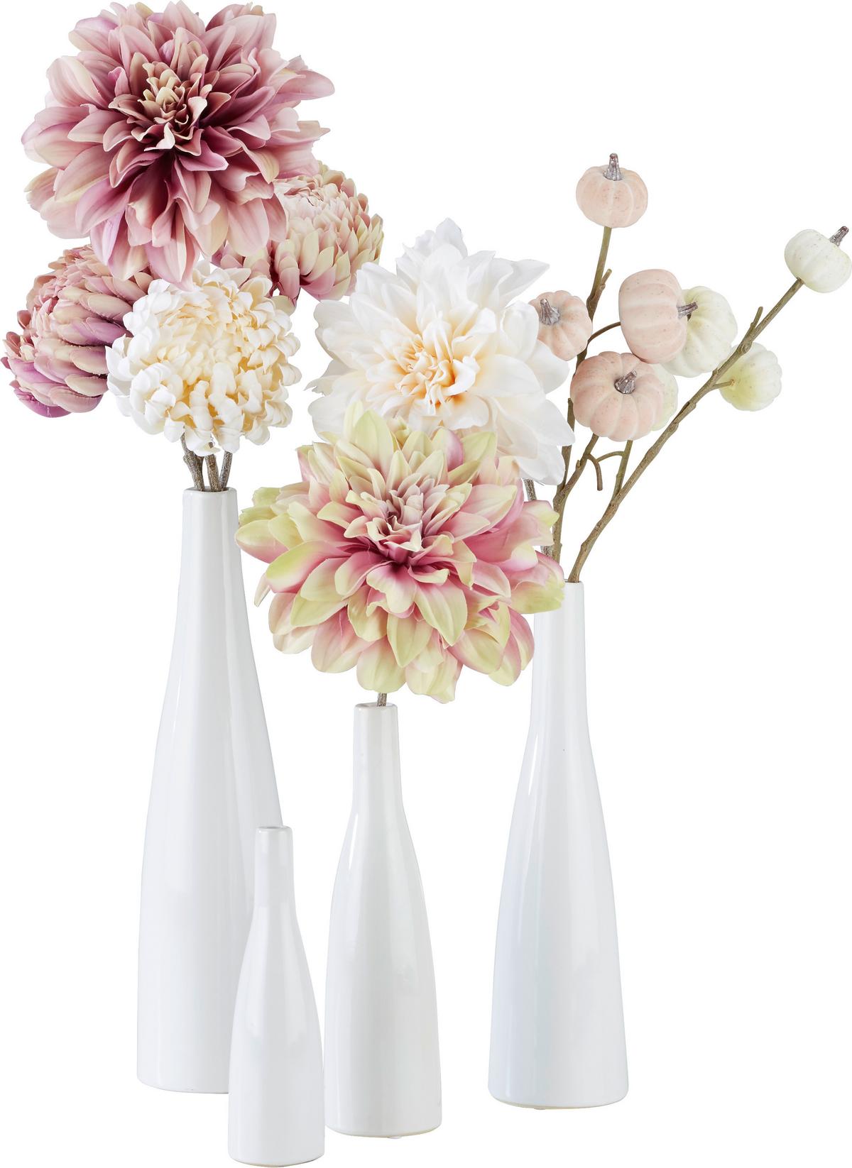 Vase Plancio in Weiss - Weiss, Modern, Keramik (5,5/20.5cm) - Modern Living