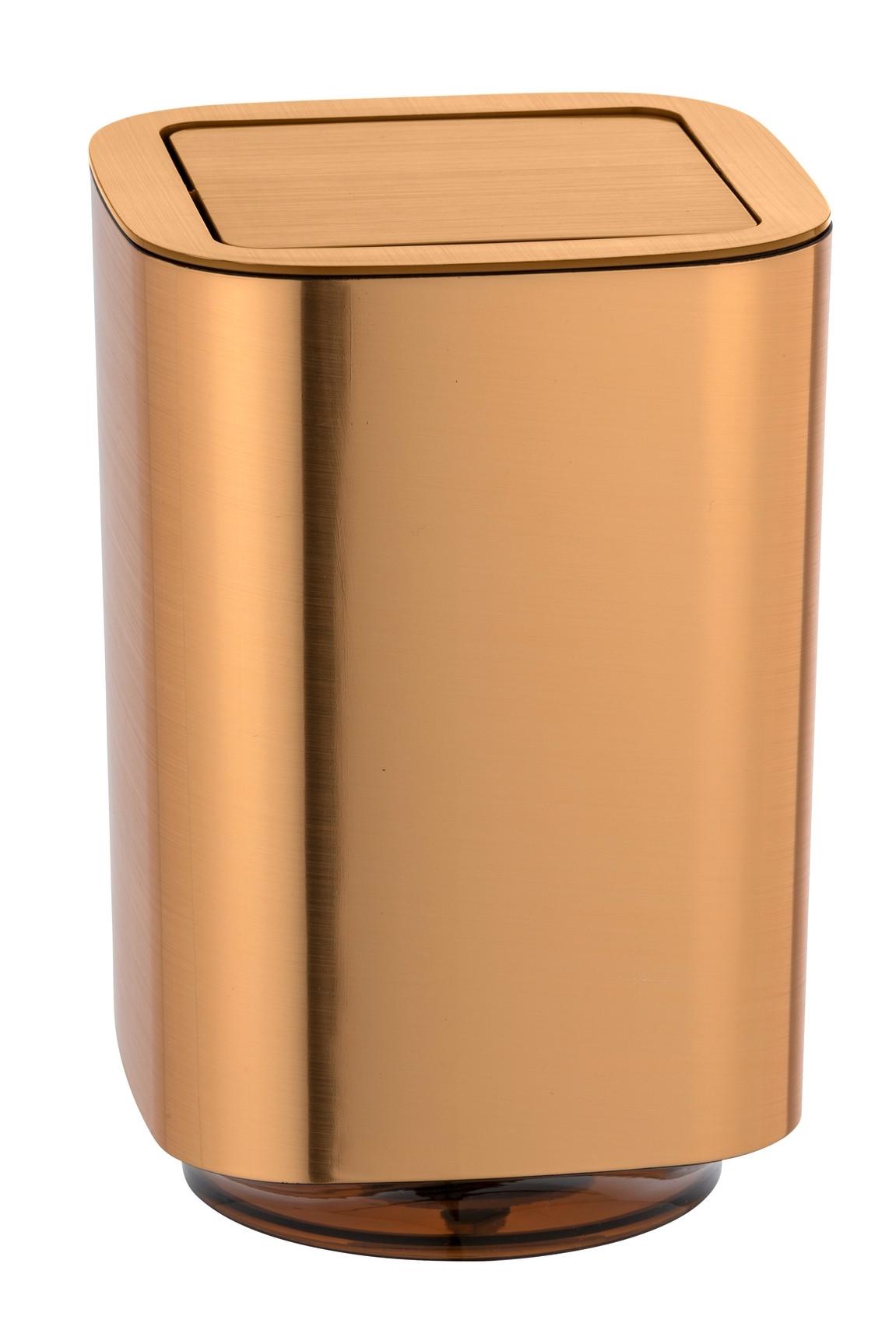 Coș de gunoi pentru cosmetice Auron - auriu, Basics, plastic (17,2/25,5/17,2cm) - Wenko
