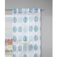 Zavesa Z Zankami Ursi - turkizna/bela, Konvencionalno, tekstil (135/245cm) - Mömax modern living
