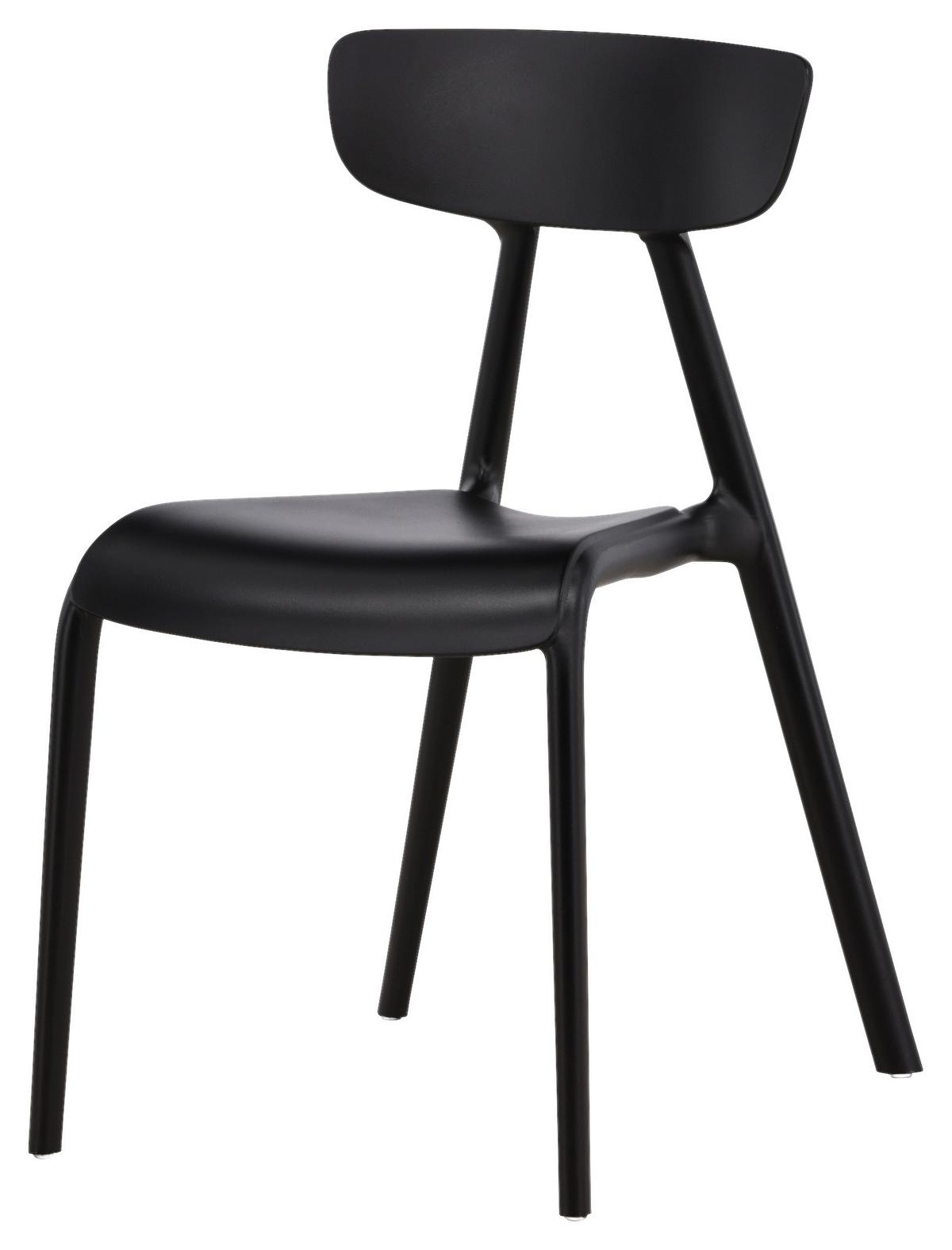 STUHL-SET URSHOLMEN - Schwarz, Design, Kunststoff (49/79.5/54cm) - Livetastic