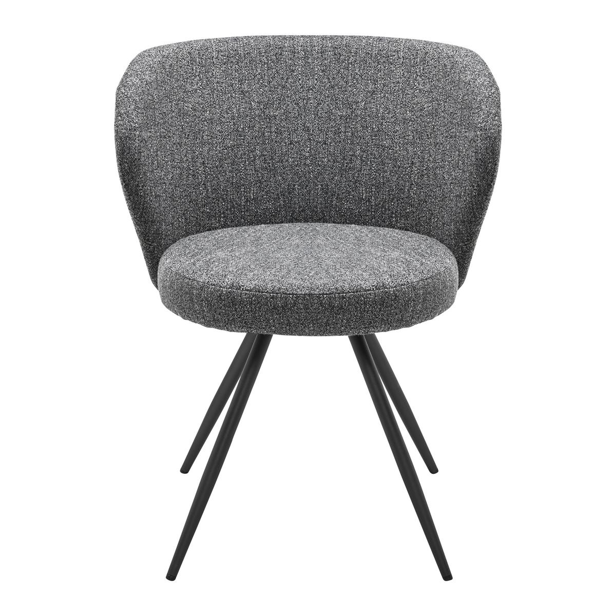 KRZESŁO CARLINA - ciemnoszary/czarny, Modern, metal/drewno (60/79/59cm) - Bessagi Home