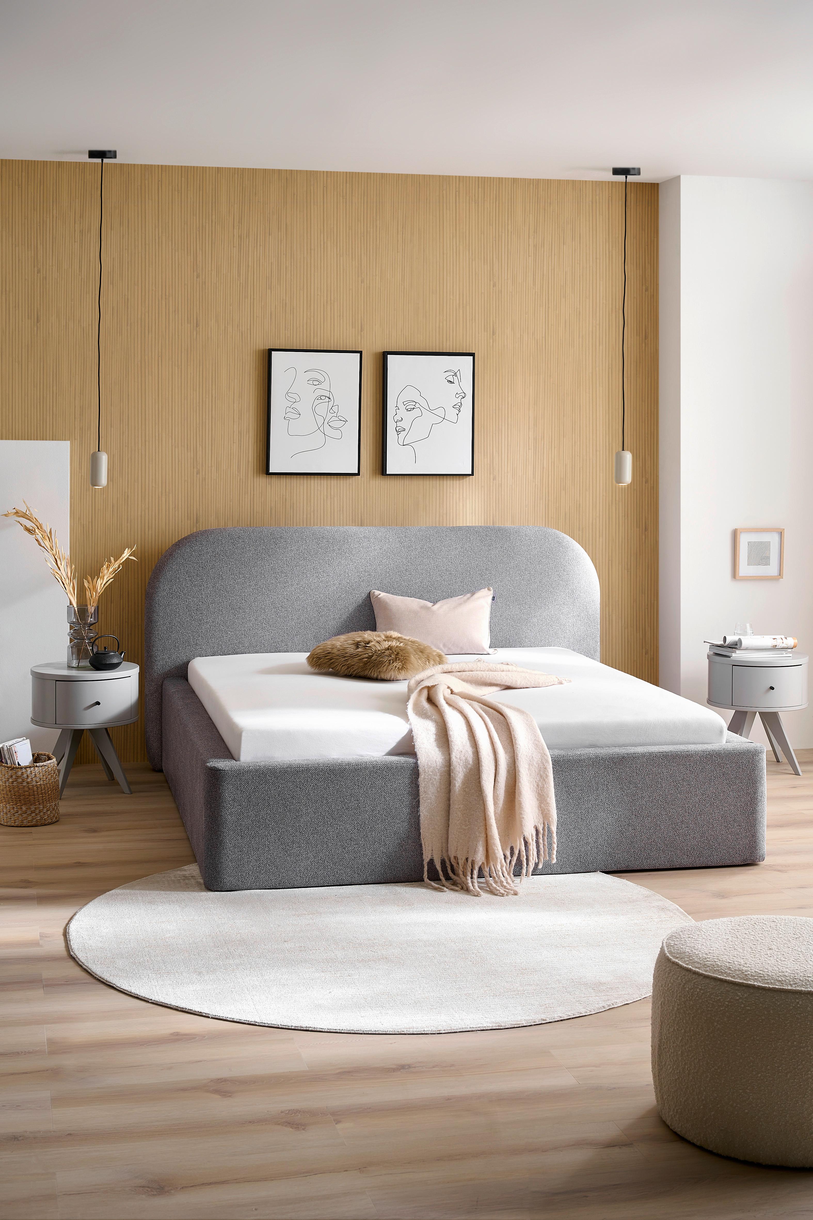 Tapecirani Krevet Bilbao Classic - siva/crna, Design, tekstil (180/200cm) - Based