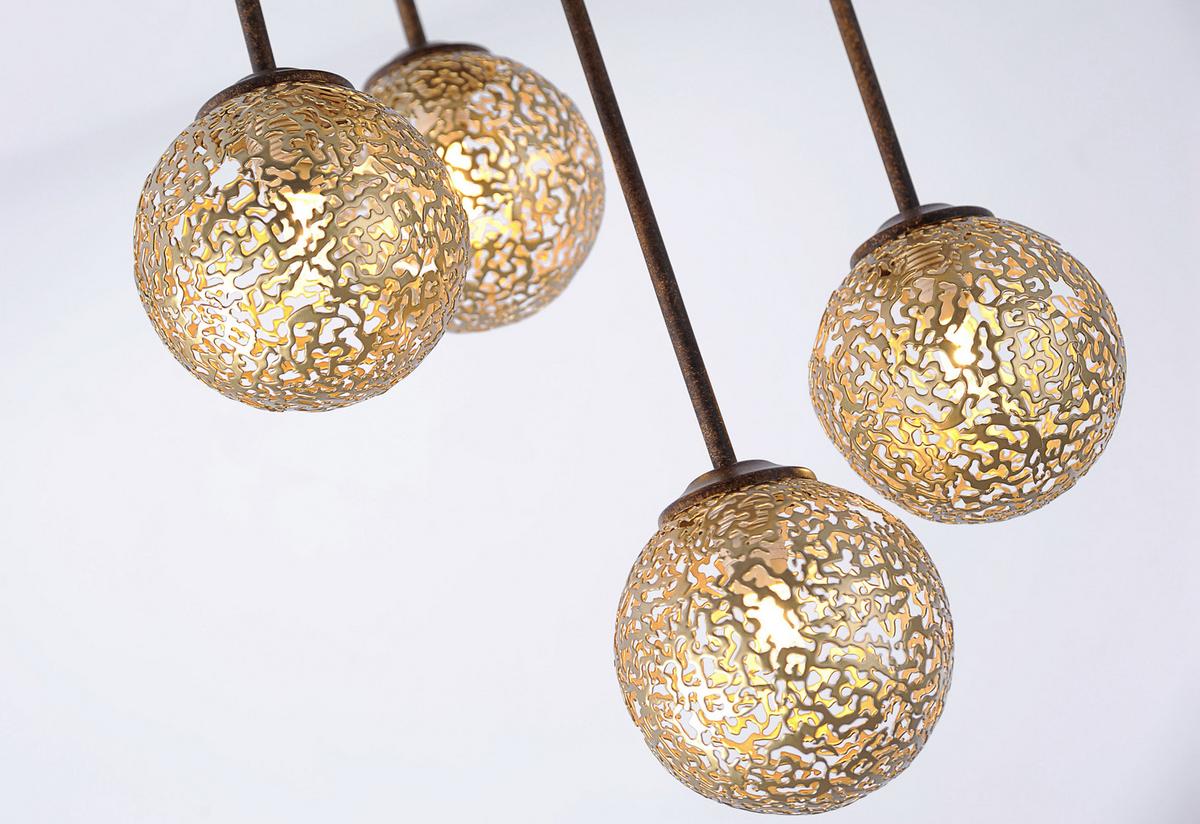 LAMPA SUFITOWA 6234-48 GRETA - kolor rdzawy, Lifestyle, metal (27/27/47cm) - Paul Neuhaus