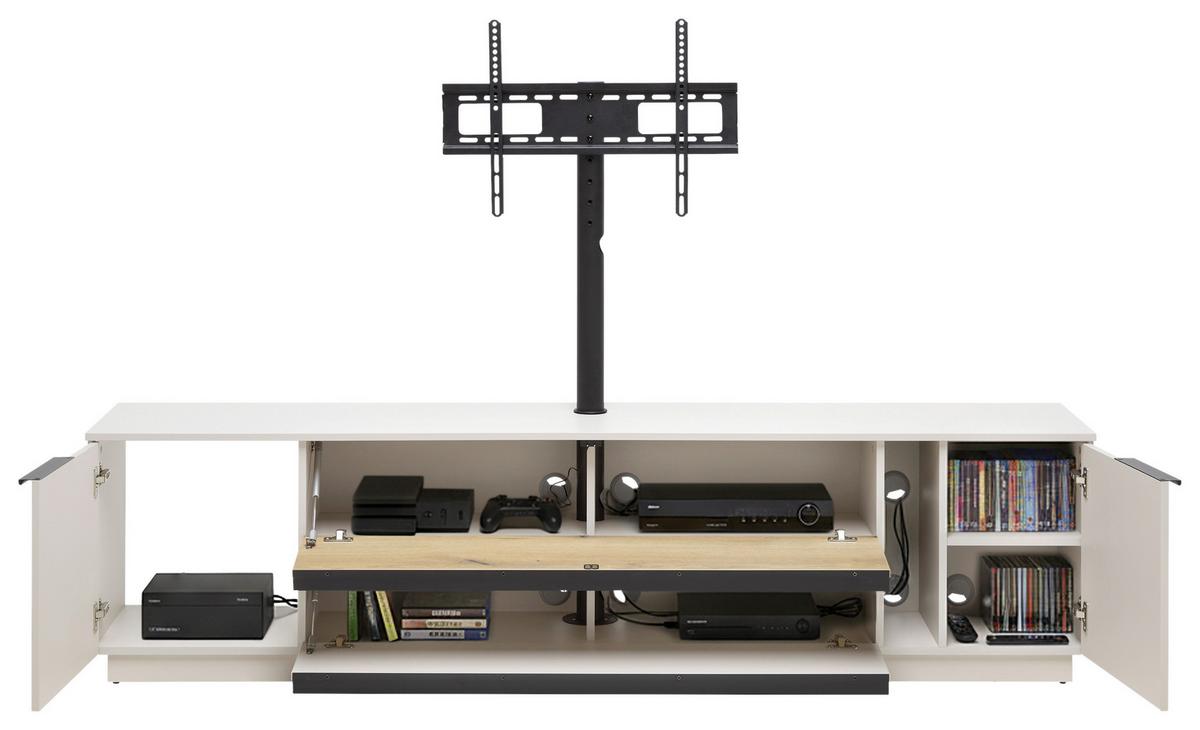 Comodă TV NEO - cașmir/culoare lemn stejar, Modern, material pe bază de lemn (210/53/40cm) - Modern Living