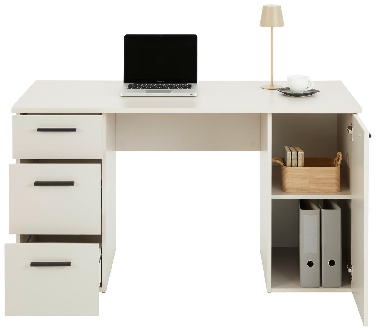 Masă de scris MX 143 - alb/cașmir, Modern, material pe bază de lemn (138/76/60cm) - Modern Living