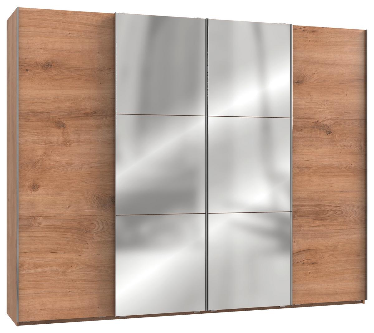 Ormar S Kliznim Vratima Level 36 A - boje hrasta/boje kroma, Moderno, drvni materijal/metal (300/236/65cm) - Modern Living