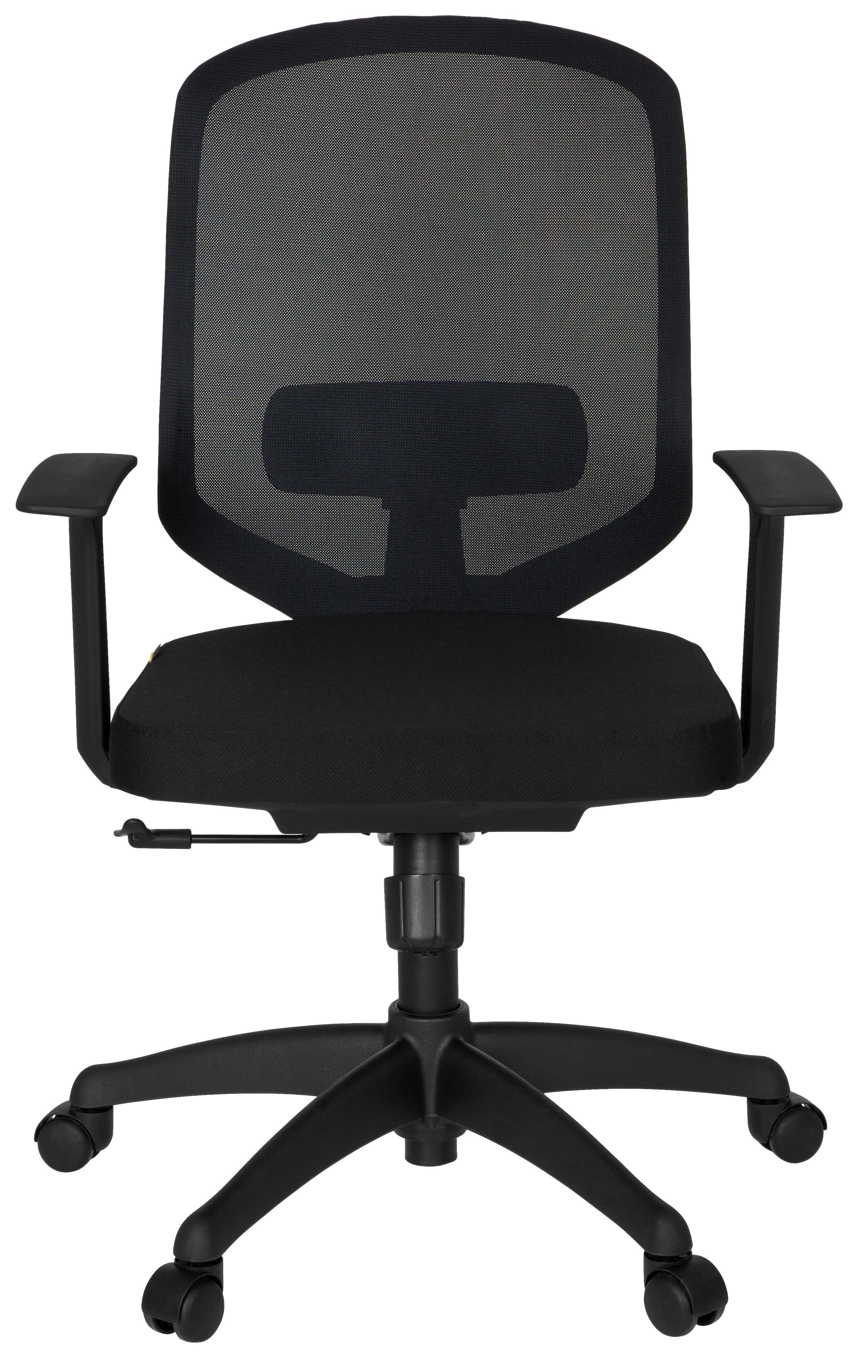 Pisarniški Stol Delight, Črna - črna, Moderno, umetna masa/tekstil (56/105/44cm) - MID.YOU