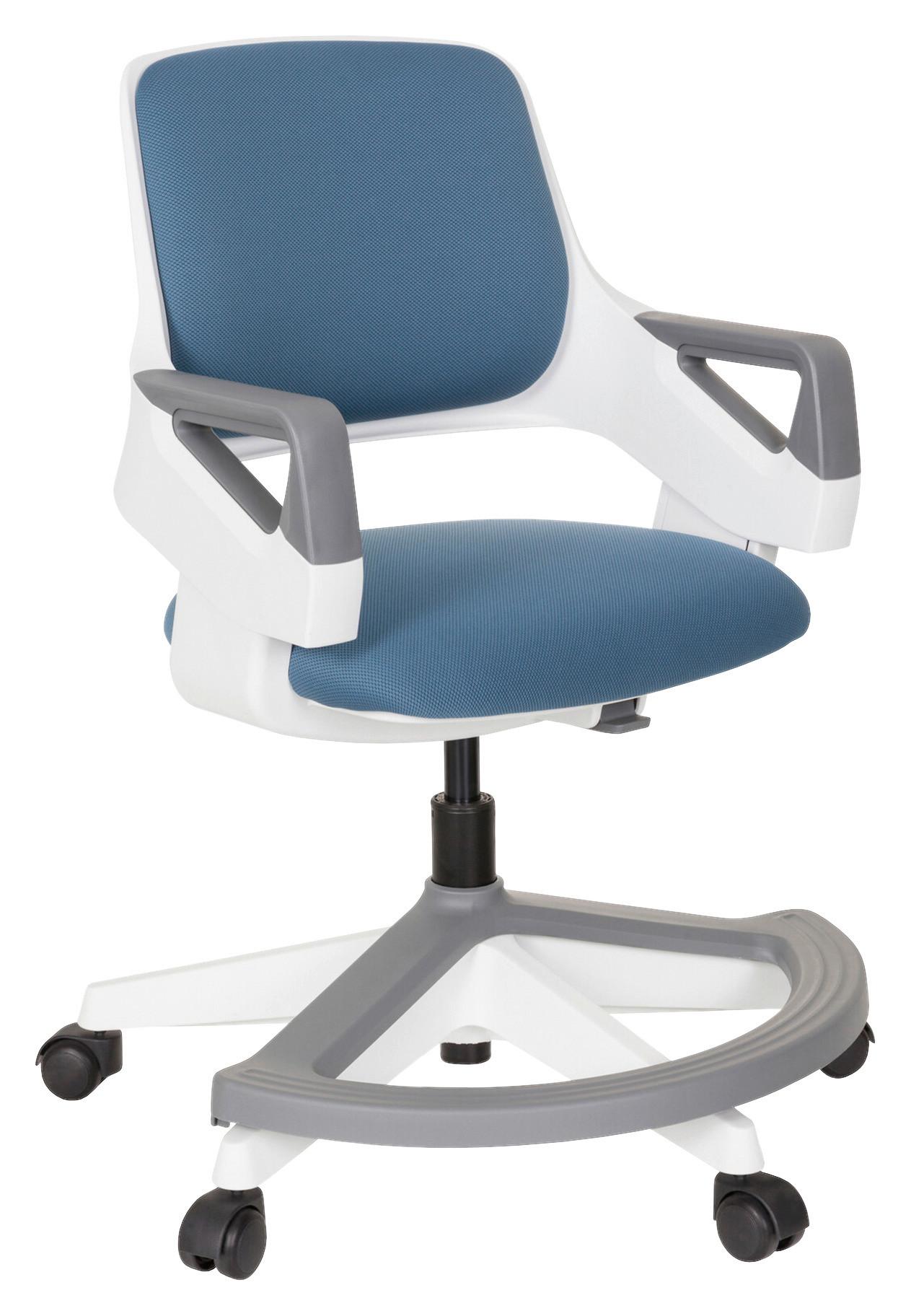 Jungeddrehstuhl Kid Flex ca. 53x80-93x60 cm Blau - Blau/Weiß, Basics, Kunststoff (53/80-93/60cm) - MID.YOU