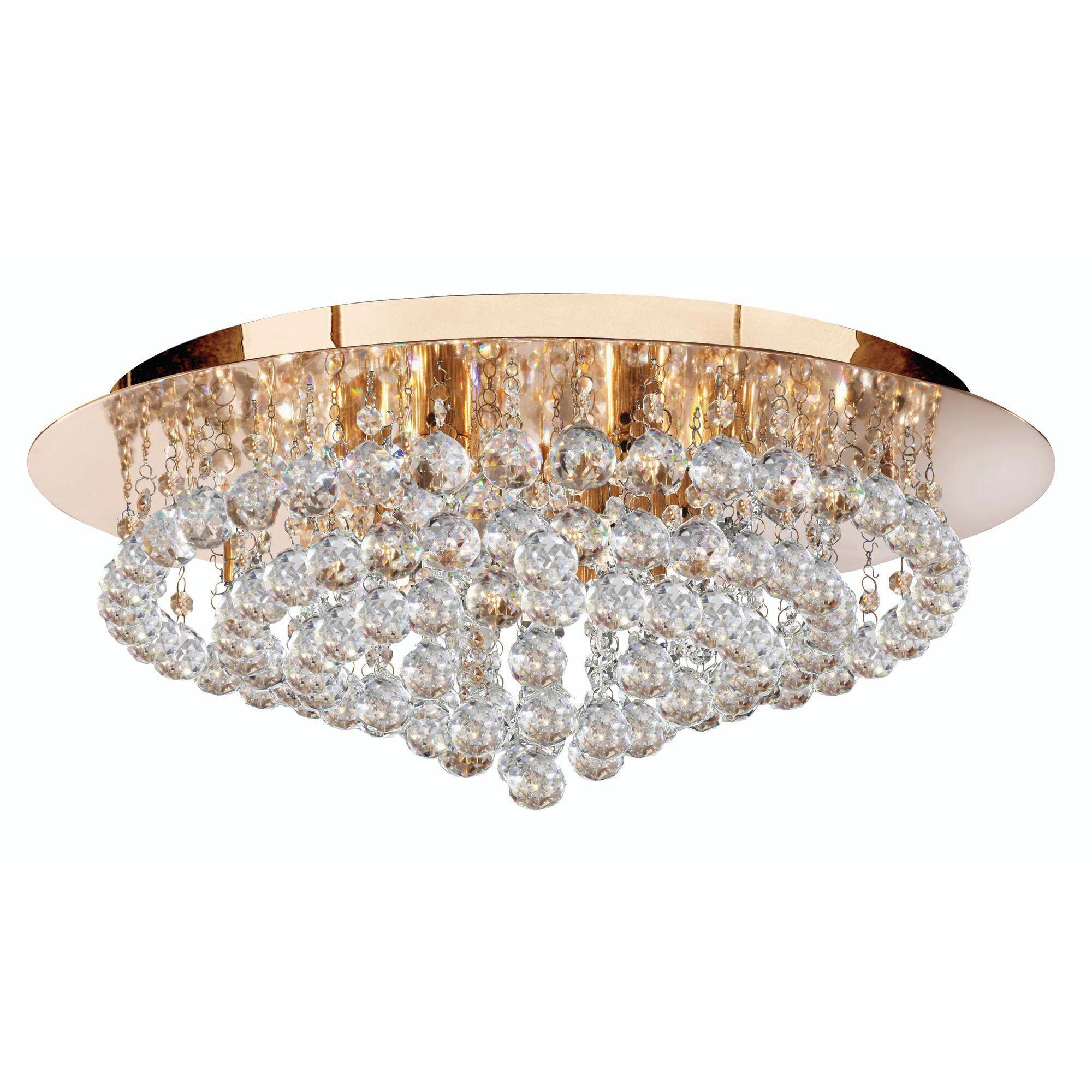 LAMPA SUFITOWA 3408-8GO - kolor złoty, Konventionell, metal/szkło (55/21cm)