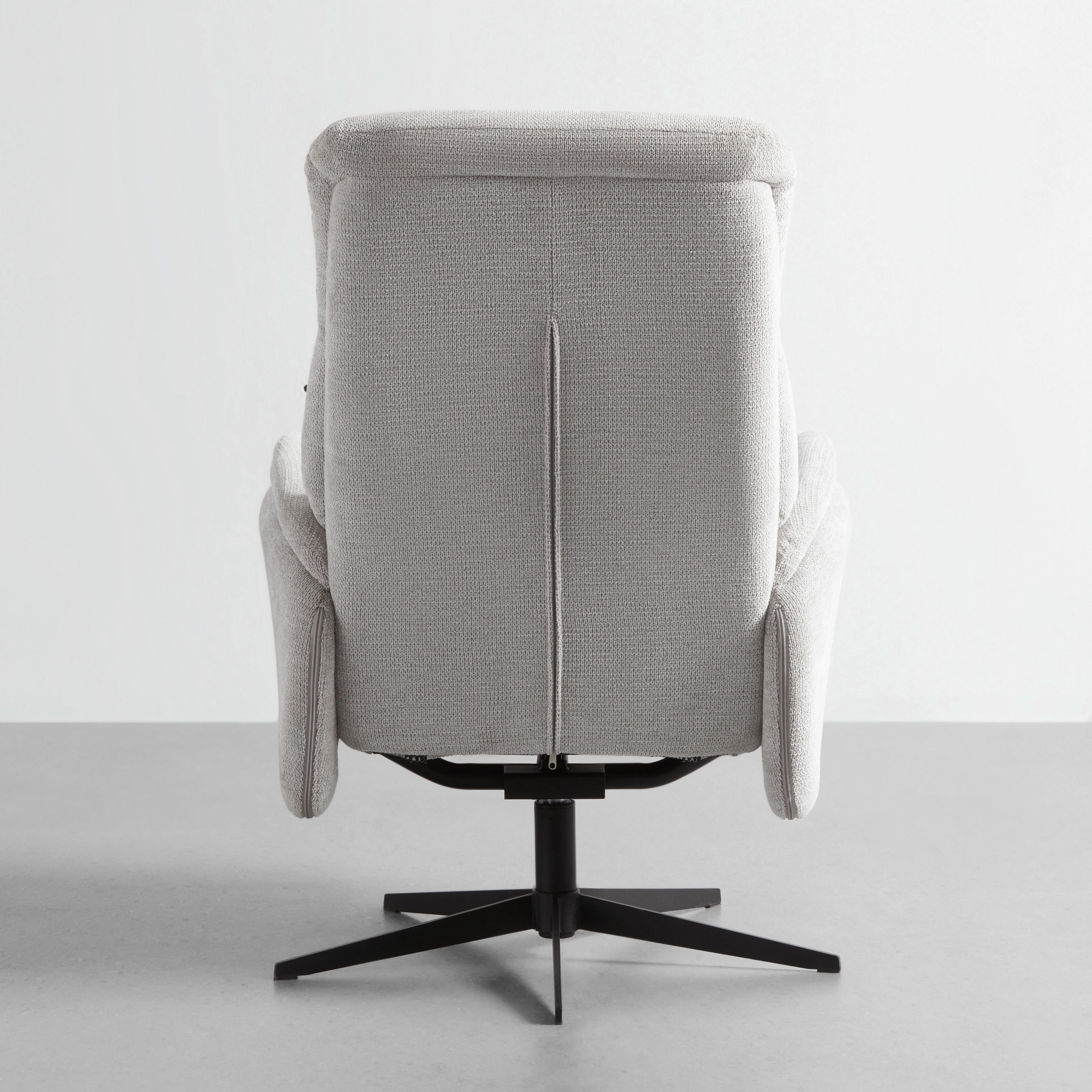 RELAXFÅTÖLJ STAR - ljusgrå/svart, Modern, metall/textil (72/105/91cm) - Mömax