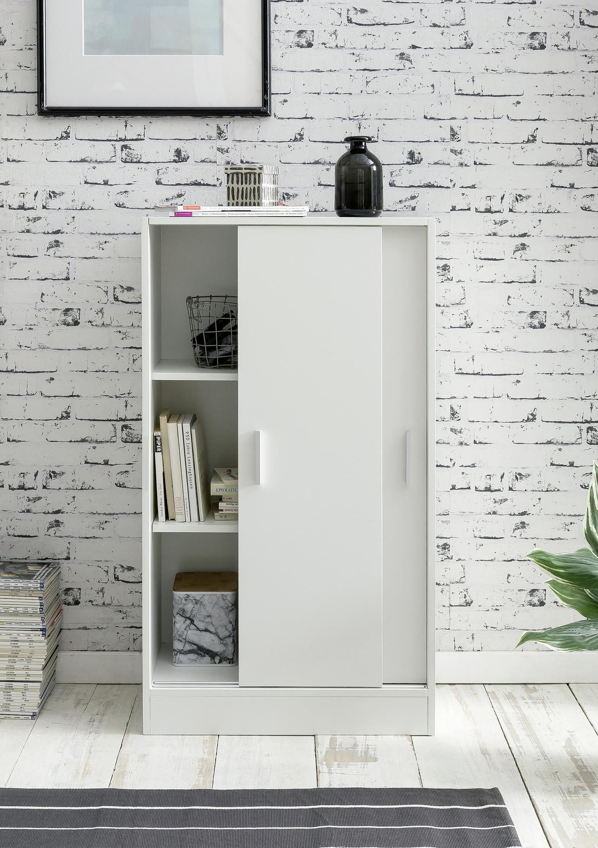 Aktenschrank ca. 60x107,5x28,5 cm Weiß - KONVENTIONELL, Holzwerkstoff (60/107,5/28,5cm) - MID.YOU
