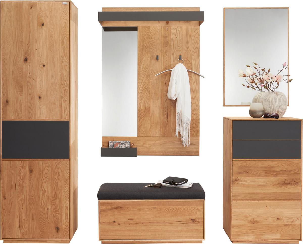 PANEL DO PRZEDPOKOJU AVANTI - kolor dębowy/antracytowy, Design, metal/drewno (90/134/35cm) - Waldwelt
