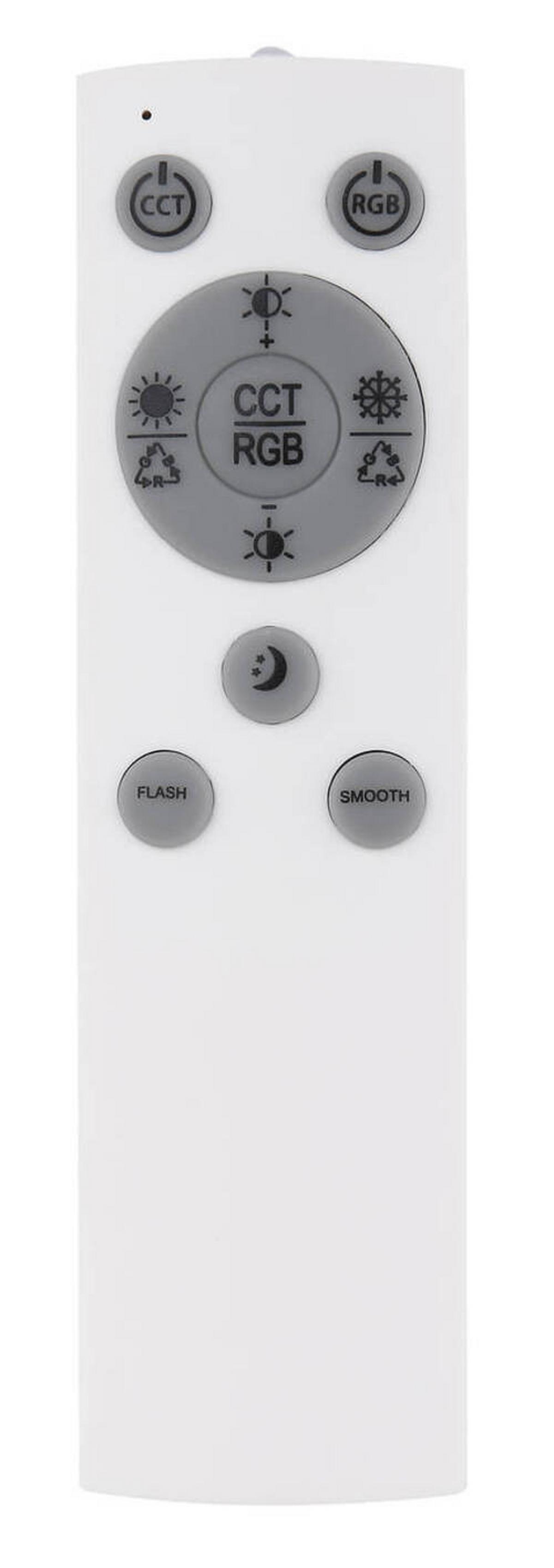 LED-Deckenleuchte Georgia in Schwarz/Weiß max. 30 Watt - Weiss/Opal, Modern, Kunststoff/Metall (40/6,6cm)