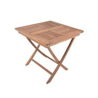 Gartenklapptisch Cidora Teak - Braun, Basics, Holz (80/80/75,5cm) - Gardenson