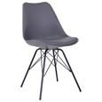 Stol Stefan - siva/črna, Moderno, kovina/umetna masa (55,5/86/48cm) - Modern Living Stol Stefan - siva/črna, Moderno, kovina/umetna masa (55,5/86/48cm) - Modern Living