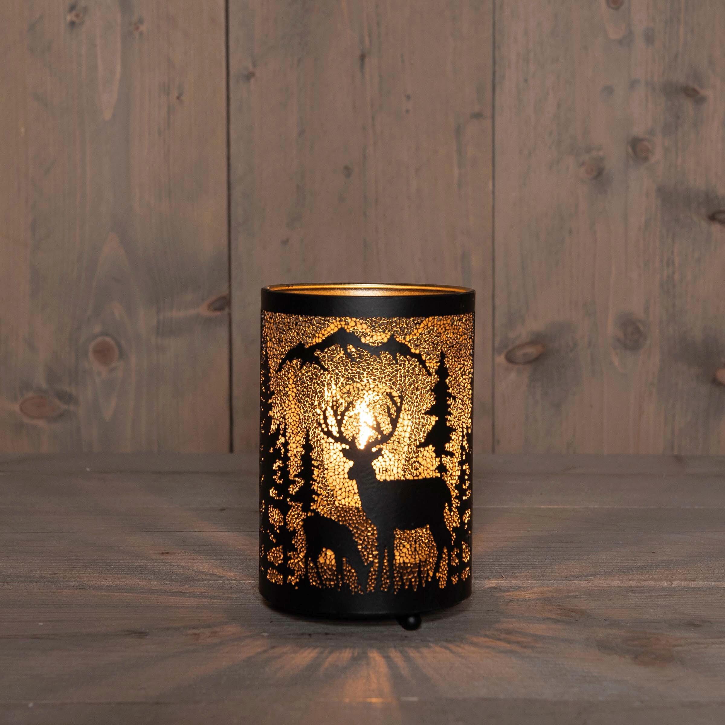 DEKORACJA ŚWIETLNA LED 261083 / BLACK FOREST - czarny/kolor złoty, Basics, szkło (10,5/16cm)