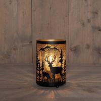 DEKORACJA ŚWIETLNA LED 261083 / BLACK FOREST - czarny/kolor złoty, Basics, szkło (10,5/16cm)