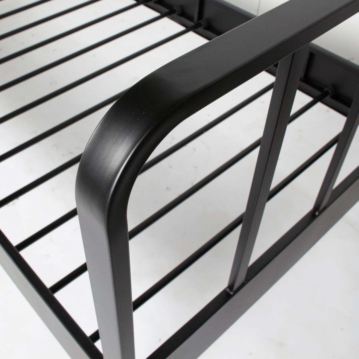 Metallbett Mees Schwarz ca. 90x200 cm - Schwarz, Basics, Metall (90/200cm) - MID.YOU