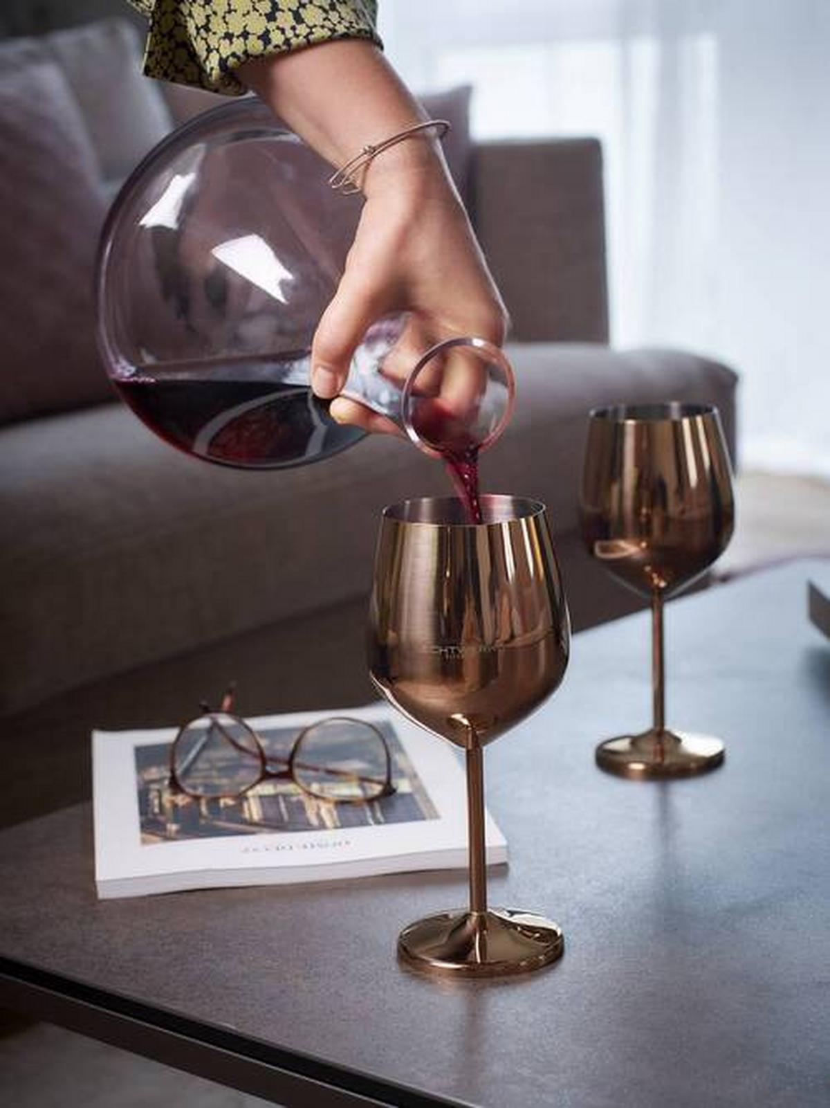 Set Kozarcev Wine, 6-Delni - barve bakra, Trend, kovina (21cm) - Echtwerk