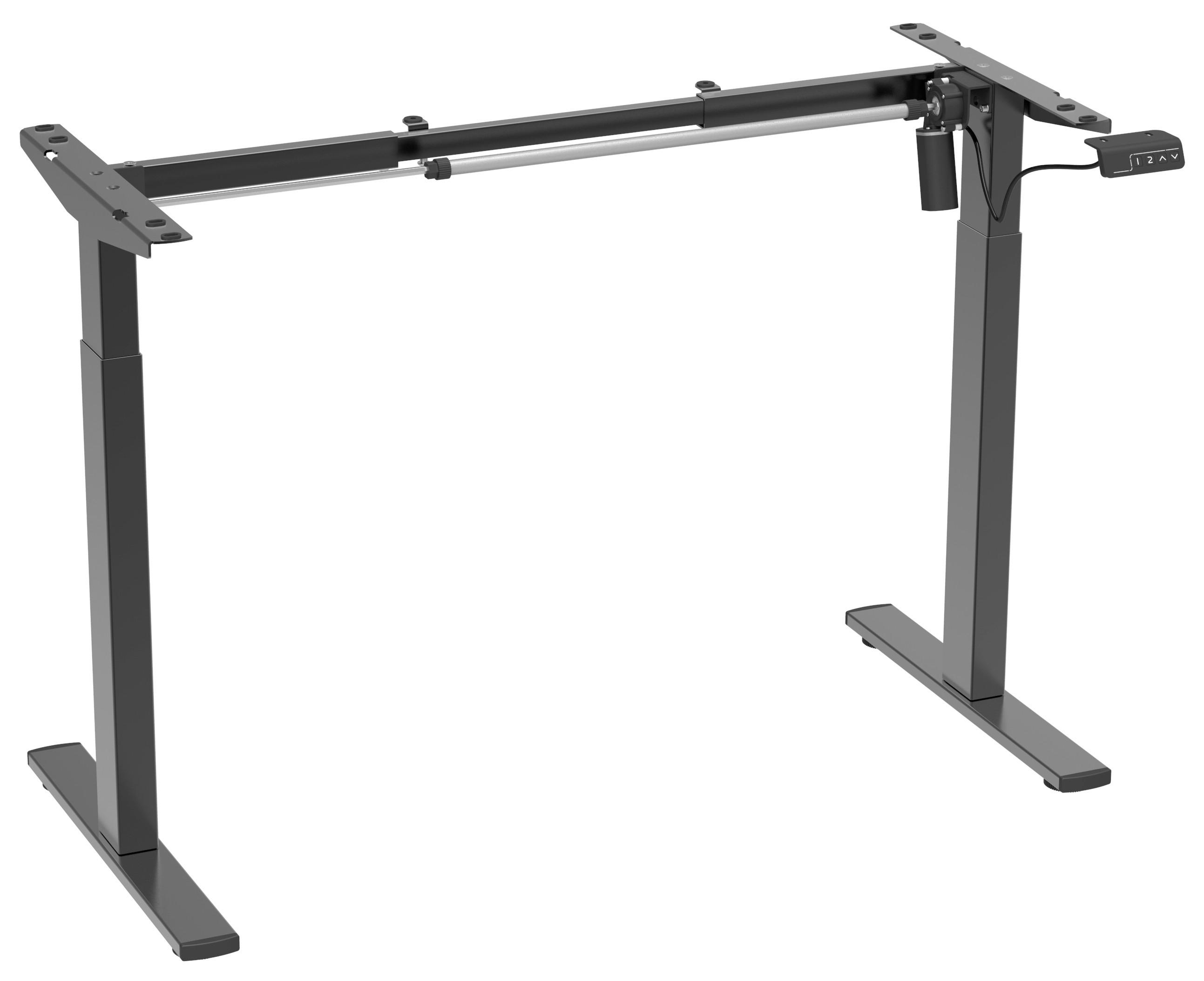 Tischgestell E-Lona - Schwarz, Design, Metall (92/48/71cm) - MID.YOU