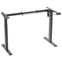 Tischgestell E-Lona Metall Schwarz - Schwarz, Design, Metall (92/48/71cm) - MID.YOU