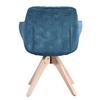 CHAISE ACCOUDOIRS RELAX - couleur hêtre/turquoise, MODERN, textile/bois (60/82/61cm) - Mömax