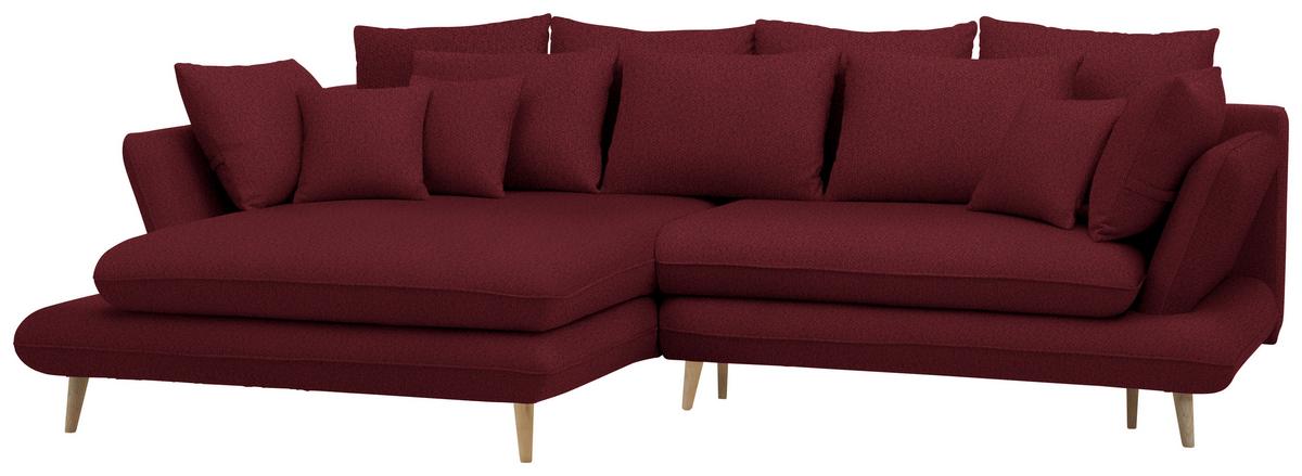 Kutna Garnitura Monte - prirodne boje/boje crnog vina, Romantično / ladanjski, tekstil/drvo (181/283cm) - Premium Living