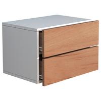 Nočna Omarica Usal L 45, Hrast, Bela - barve hrasta/bela, Moderno, leseni material (45/30/32cm) - MID.YOU