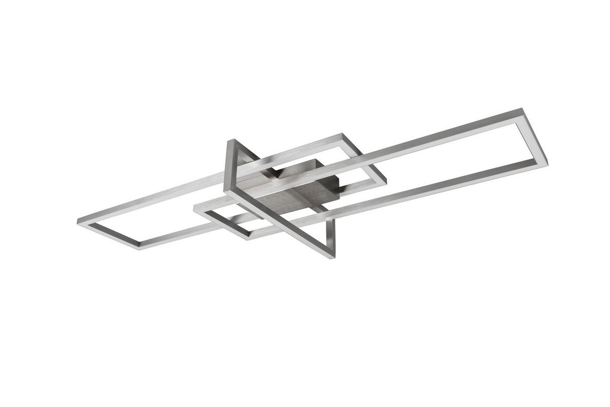 LED-Deckenleuchte Salinas Nickelfarben max. 34 Watt - Nickelfarben, Design, Metall (100/11/40cm) - Trio Leuchten