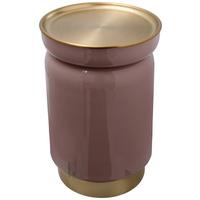 BEISTELLTISCH ASRT DECO 175 - Goldfarben/Altrosa, Design, Metall (31,5/46,5cm) - Kayoom