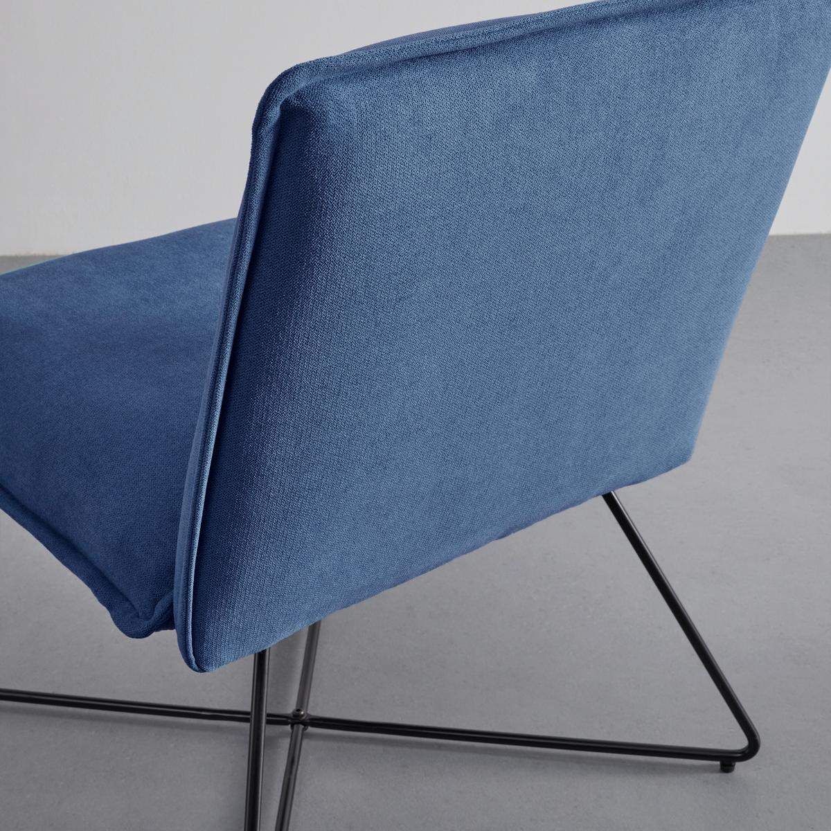 Sessel Filip Blau Webstoff - Blau, MODERN, Holz/Textil (63/82/69cm) - Bessagi Home