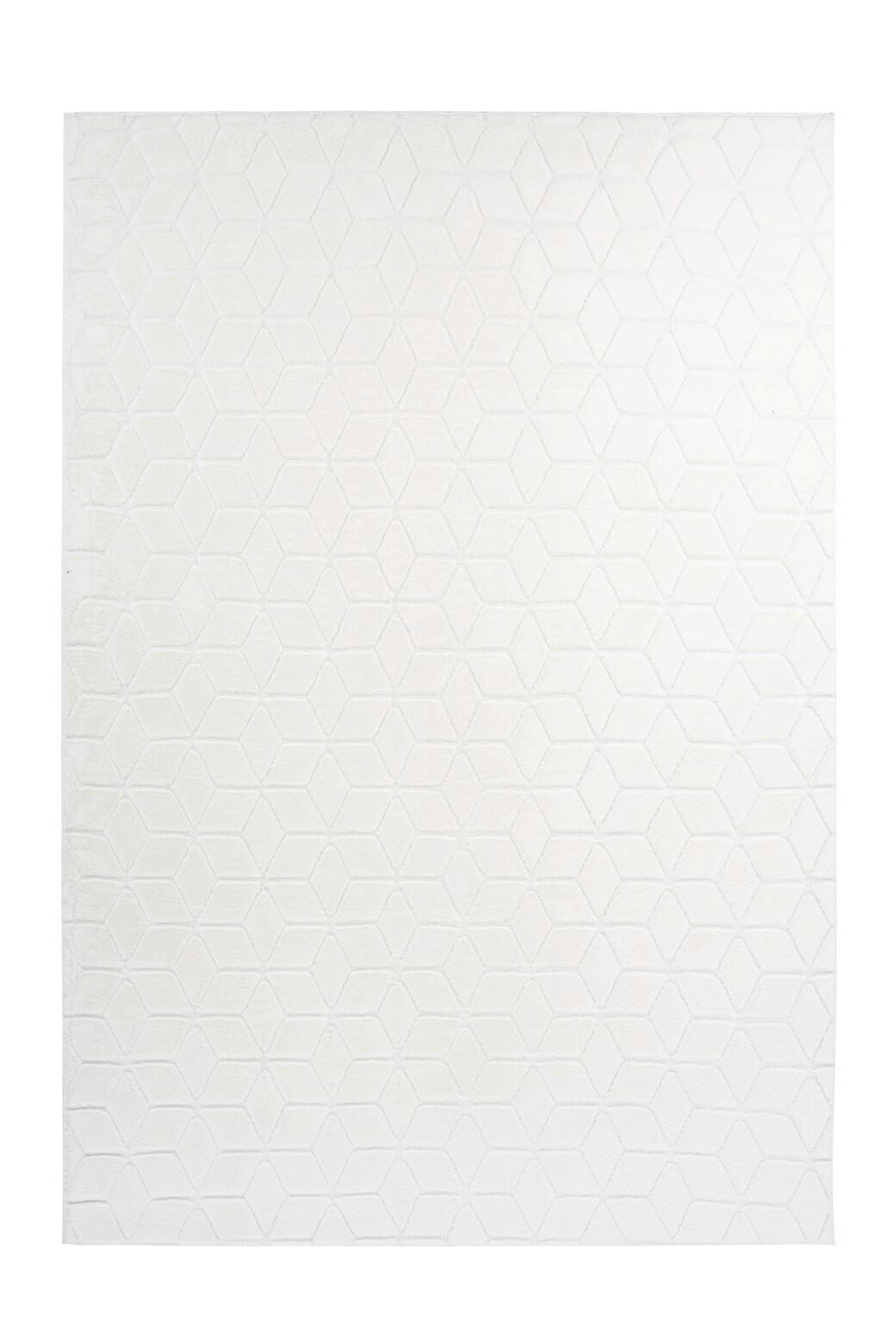 Teppich Vivica 125 Weiss - Weiss, Konventionell, Textil (160cm) - Kayoom