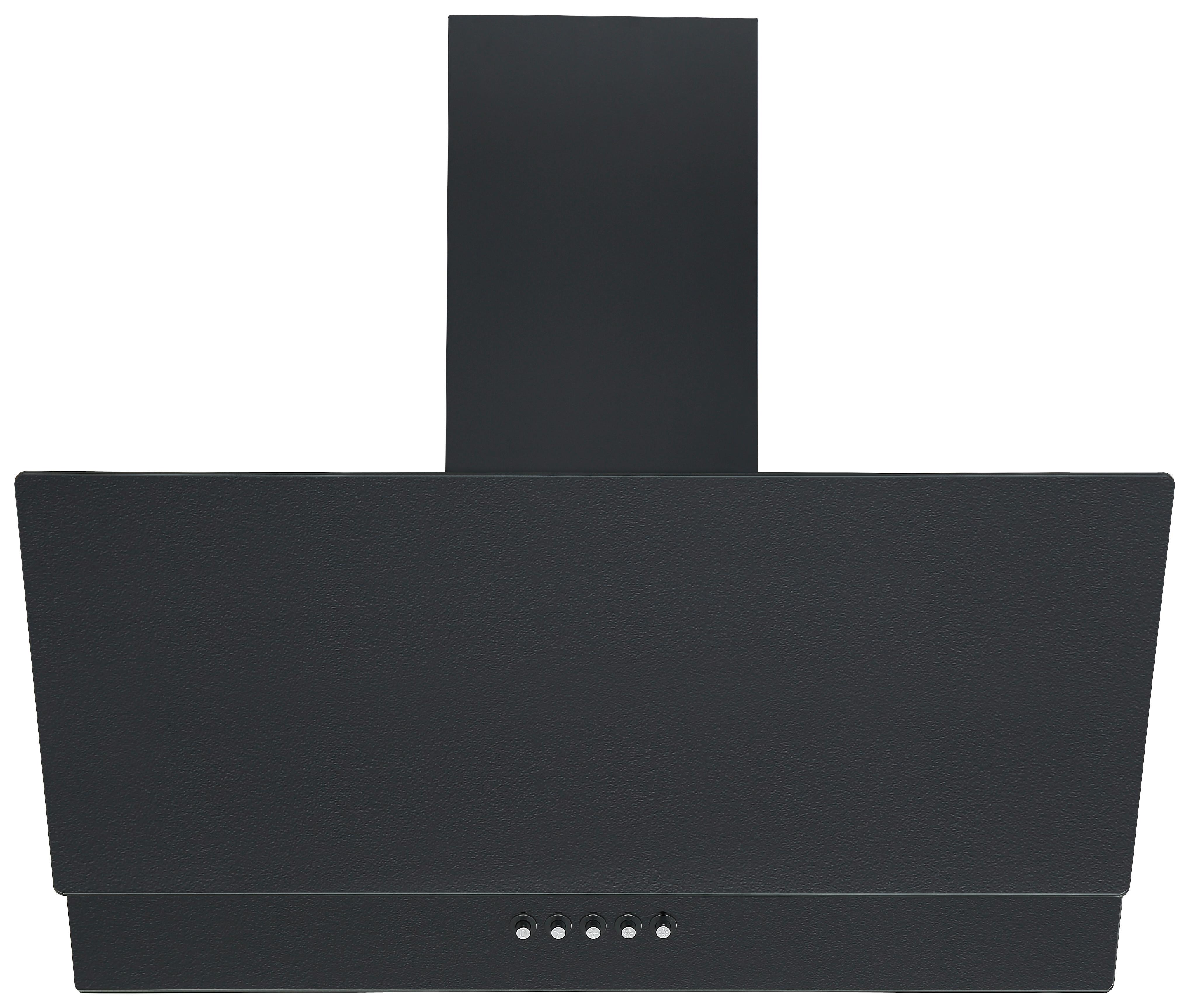 Dunstabzugshaube Respekta Sasha CH35060MS-19 Schwarz - Schwarz, Trend, Glas/Metall (60/59,5-87,5/26,3cm) - Respekta