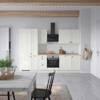 Küchenblock Cascada High m. Geräten Weiß - Eichefarben/Schwarz, MODERN, Holzwerkstoff/Metall (300cm) - Nobilia