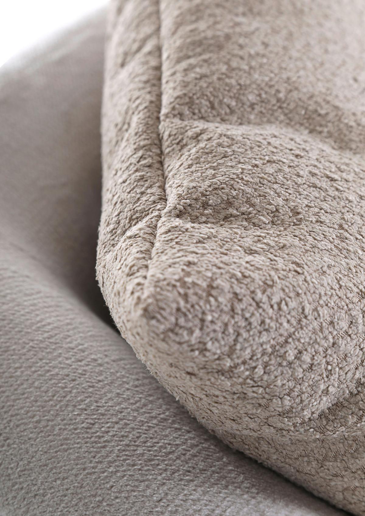 Ecksofa In Beige - Beige/Schwarz, Lifestyle, Textil/Metall (273/74/165cm) - Mömax