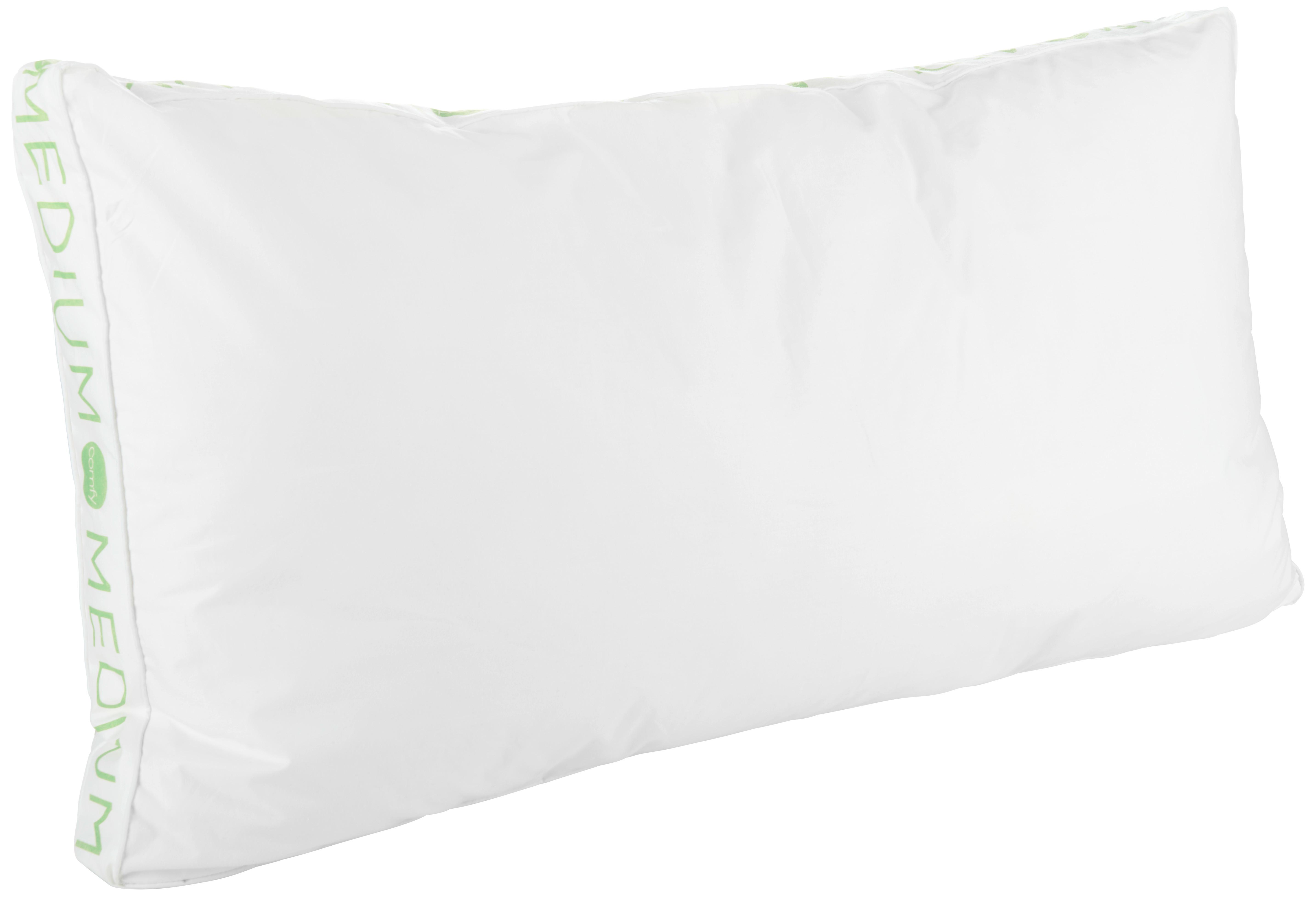 PODUSZKA POD GŁOWĘ COMFY MEDIUM - zielony/biały, Basics, tworzywo sztuczne/tkanina (40/80cm) - Sleeptex
