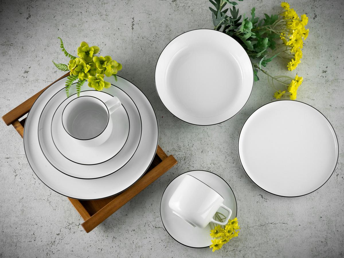 Kombinirani Servis Chef Collection, 30-Delni - črna/sivobela, Basics, keramika - Creatable