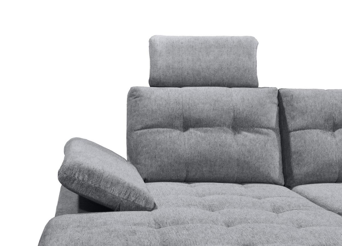 Wohnlandschaft Durban U ca. 170x324x218 cm Grau - Schwarz/Grau, KONVENTIONELL, Kunststoff/Textil (170/324/218cm) - MID.YOU