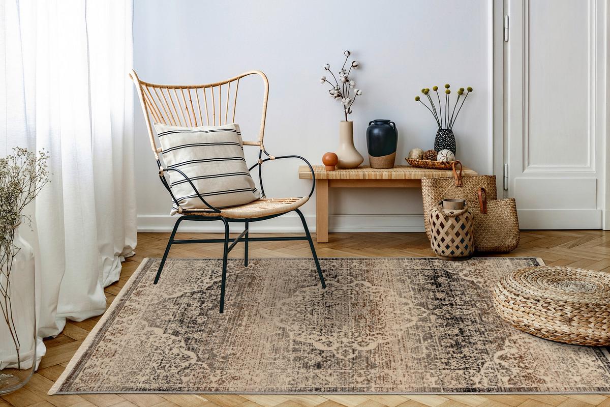 Orientteppich Charu 700 - Beige, Konventionell, Textil (120/170cm) - Kayoom