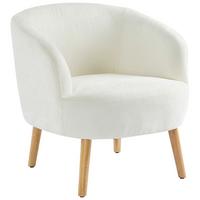 FOTEL KOKTAJLOWY KRANJ - écru/kremowy, Design, drewno/tkanina (72/71/74cm) - MID.YOU