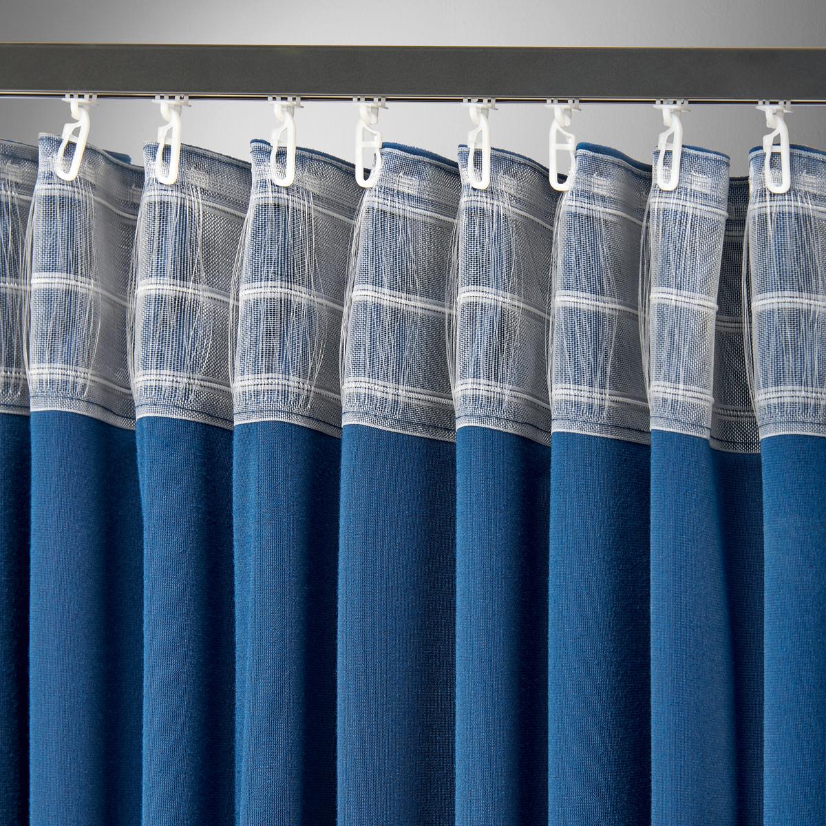 Fertigvorhang Viola Blau ca. 140x245cm - Blau, KONVENTIONELL, Textil (140/245cm) - Premium Living