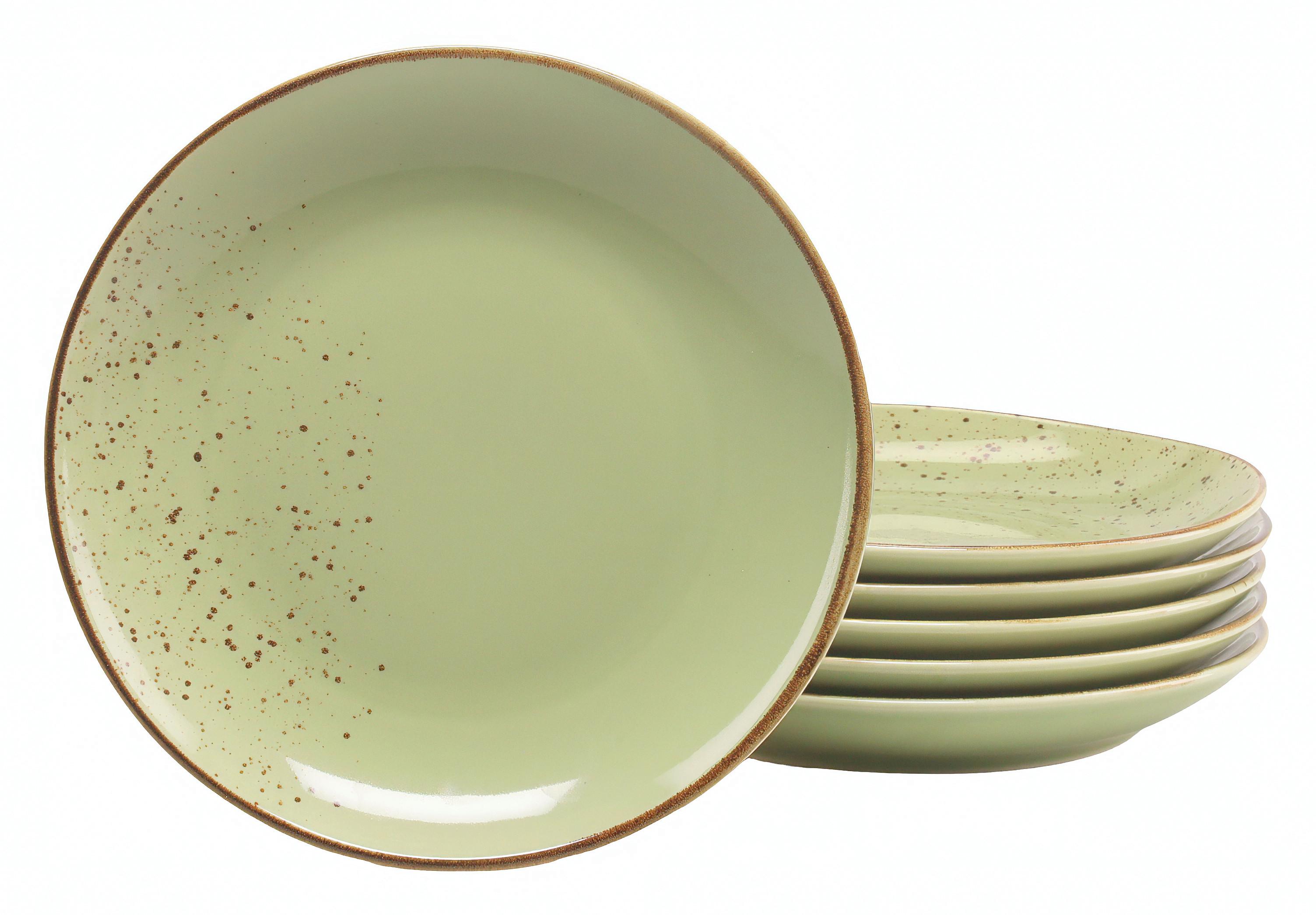 Desserttellerset 22052 Nature Collection - Grün, Trend, Keramik (21cm) - Creatable